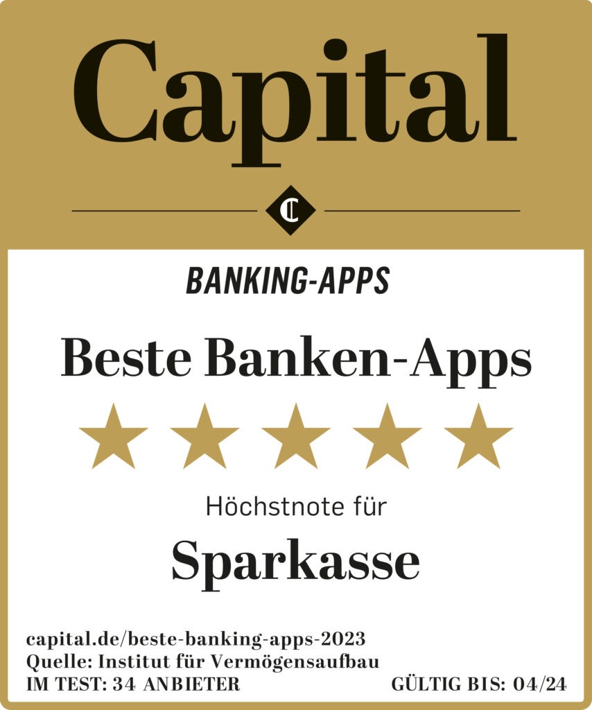Beste Banken Apps 2023 - Höchstnote für Sparkasse